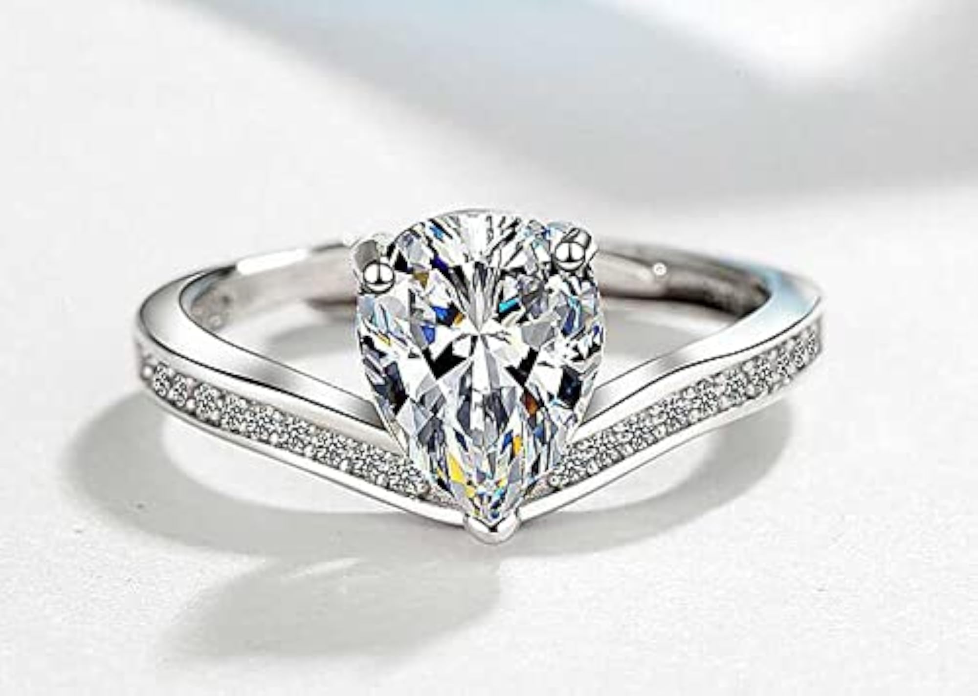 Adjustable Zircon Ring, Festive Minimalist Bling Queen Plated Ring
